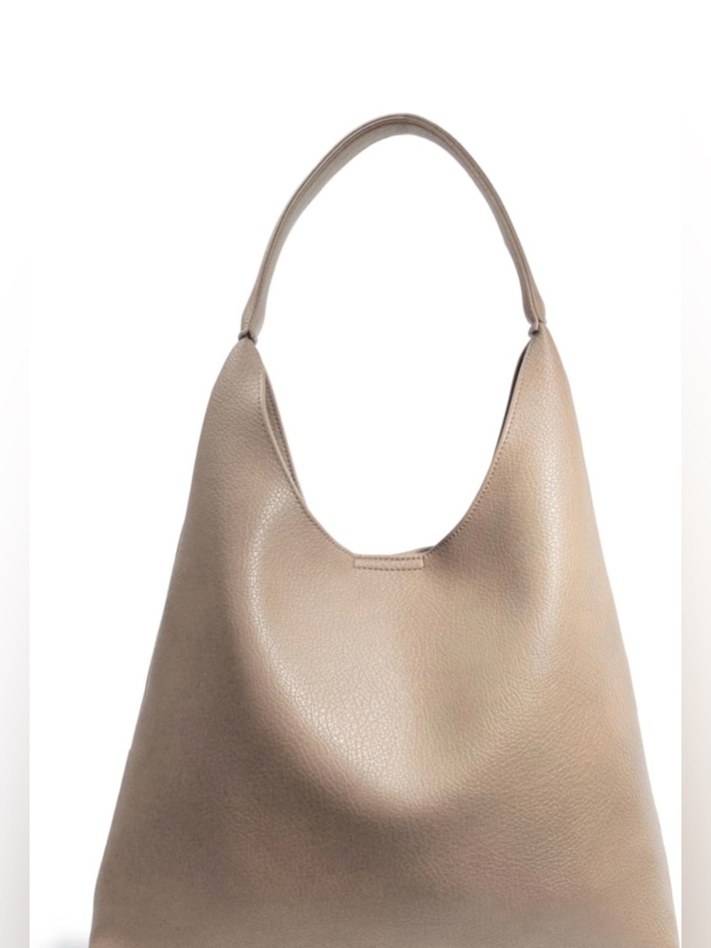 Minimalist Taupe Shoulder Hobo Bag
